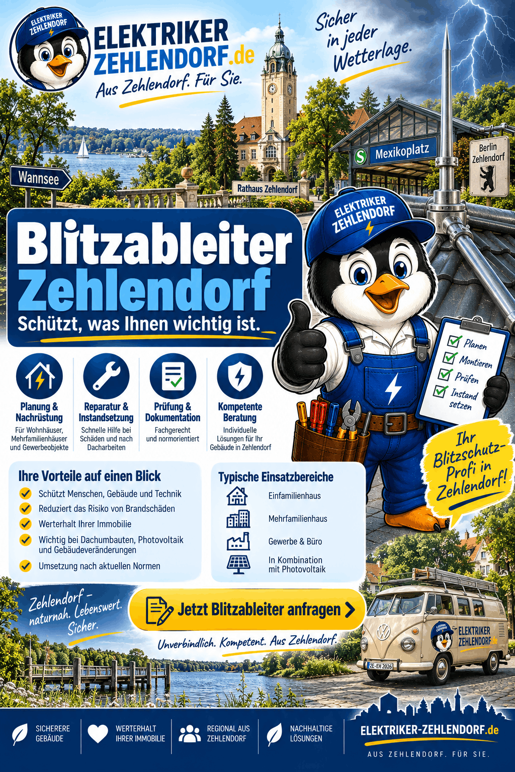 Blitzableiter Zehlendorf Infografik Blitzableiter Zehlendorf Infografik