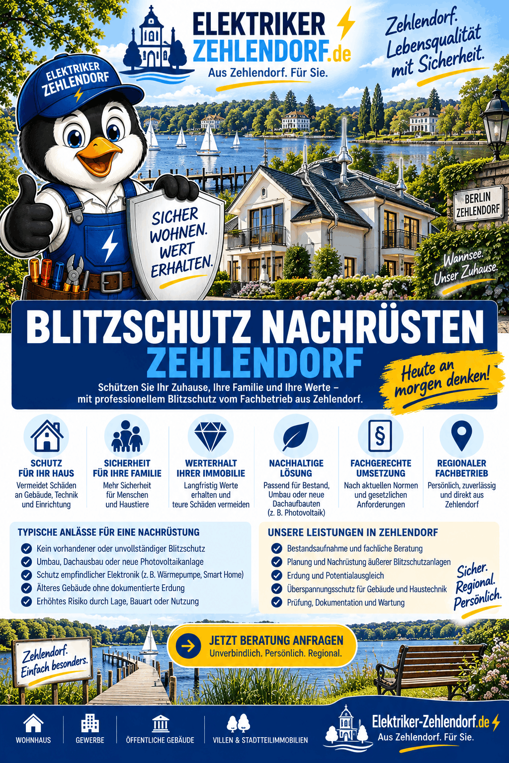 Blitzschutz nachrüsten Zehlendorf Infografik Blitzschutz nachrüsten Zehlendorf Infografik